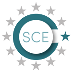 Logo der europäischen Wohnungsbaugenossenschaft SCE als Symbol für Stabilität und Sicherheit