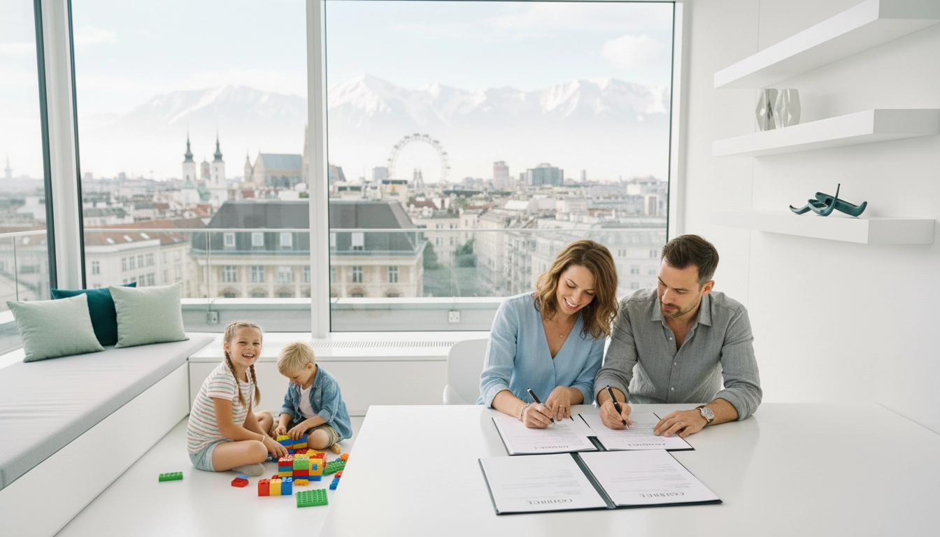 Familie verwirklicht durch die CURAPRO Wohnungsbaugenossenschaft ihren Lebenstraum